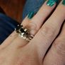 Mini Skull Eternity Band Ring in Sterling Silver, Alternative Wedding Band Image 4