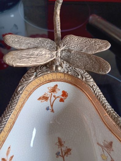 Vintage dragonfly  dish