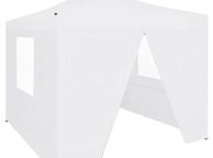 main image for ad Professional Folding Party Tent with 4 Sidewalls 2x2 m Steel White