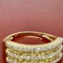 Gold Natural Yellow Diamond and White Diamond Ring Image 5