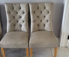 Set of 6 PU Leather dining chairs