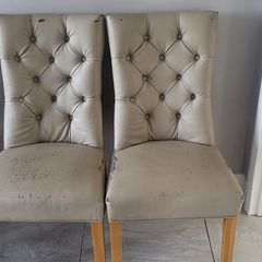 Set of 6 PU Leather dining chairs