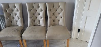 Set of 6 PU Leather dining chairs