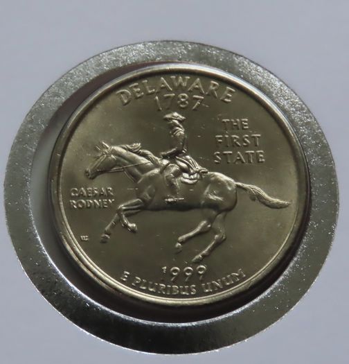 Horse racing coin & stamp cover  USA 1999 quarter dollar BUNC misaligned error