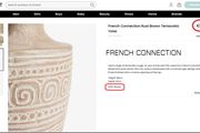 French Connection Stone Vase