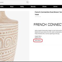 French Connection Stone Vase