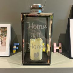 Lantern with battery powered light