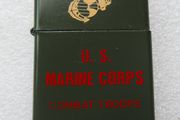 Vintage 1970s U.S. Marine Corps Combat Troops lighter ( works)