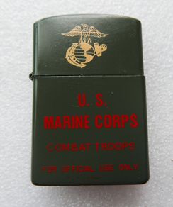 Vintage 1970s U.S. Marine Corps Combat Troops lighter ( works)