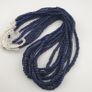 Antique African Style Dark Blue 4-5.5mm Glass Beads Necklace Strand Image 10