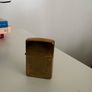 1987 Zippo Solid Brass Lighter with Original Display Stand & Guarantee Card Image 3