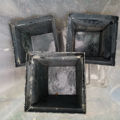 6 metal planters / plant pots