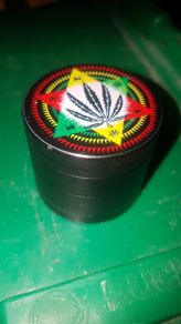 Rasta Black Metal Herb Grinder 4 layer 40mm