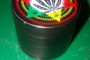 Rasta Black Metal Herb Grinder 4 layer 40mm