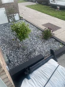Free stone and railway sleepers