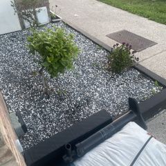 Free stone and railway sleepers