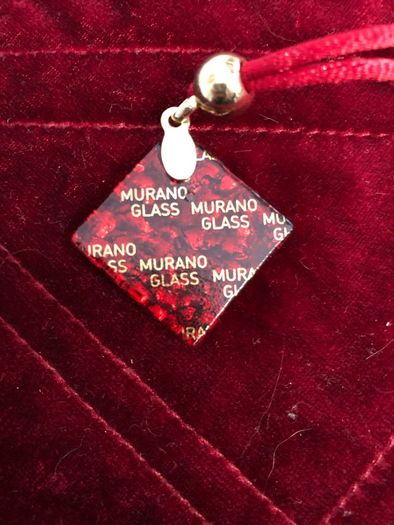 Murano glass necklace and earrings set