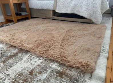 Soft Shaggy Beige Rug