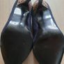Ladies navy/gold heels size 3 Image 4