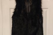 Black Faux fur vest, H&amp;M