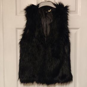 Black Faux fur vest, H&M
