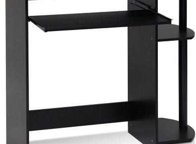 Simplistic Easy Assembly Computer Desk, Study Desk, Writing Desk, Espresso, 80 (W) x 73 (H) x 40 (D) cm