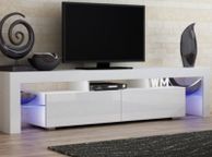 main image for ad 80 inch White LED TV Stand Modern TV Cabinet