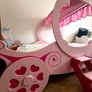Girls pink car bed, princess fairytale Image 5