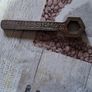 Antique spanner Selby, metal box or bed spanner, Terry's Tappet Spanner made for Old Ford Cars, Machinery and Industrial Assembly spanner DIN 894 size 11 German, DIN 894 size 15 German and a B.O.C. gas bottle cylinder spindle key Image 7