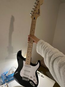 Squier Sonic Stratocaster, Black, Brand New Unplayed + Fender Cable & Picks