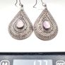 925 Sterling Silver Vintage Ametrine Earrings Image 8