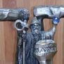 Metal Figure with Crystals - SUMMONING THE ELEMENTS - With Plinth -  No Box Image 3