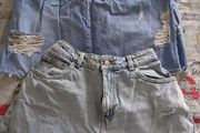 Denim Shorts &amp; Skirt Good Condition