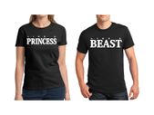 like a princess like a beast Couple T-Shirt valentines day gift present