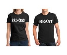 like a princess like a beast Couple T-Shirt valentines day gift present