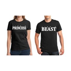 like a princess like a beast Couple T-Shirt valentines day gift present