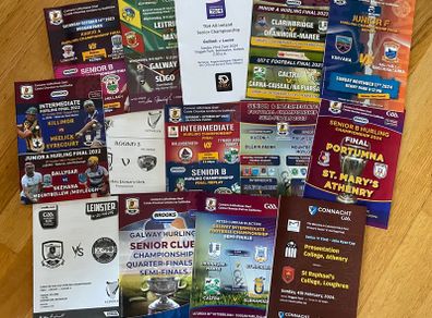 14 Galway GAA Programmes & Team Sheets