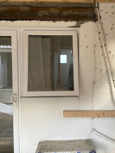 White uPVC sliding patio door and window