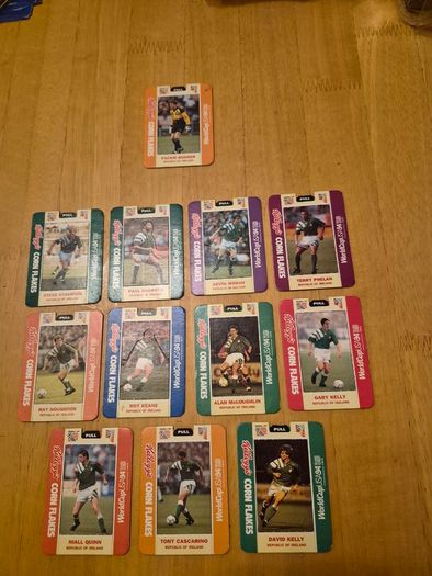 Republic of Ireland Kelloggs USA 94 Player Cards, Roy Keane,  Paul McGrath, Ray Houghton