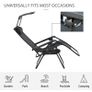 Folding Zero Gravity Sun Lounger, with Sun Canopy Image 4