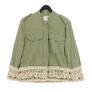 Fab Zara Boho Khaki Lightweight Shacket with Crochet Trim Detail  Size Large UK 12 Image 8