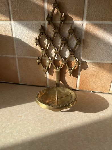 Vintage Solid brass sconce Wall Mount Pillar Candle holder