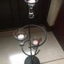 BRAND NEW Cast Iron Candle holder with 3 glass holders Image 7