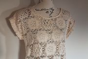 Size 10 Cream Lace Style Top