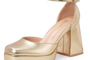 Brand New Women's Platform Chunky Heel Pumps 10CM Closed Toe Ankle Strap