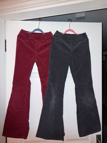 2 pairs of girls corduroy trousers from H&M, size 9/10 yo