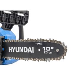 Hyundai 10'' 25cm Cordless Chainsaw 20V Li-Ion 4Ah Battery and Charger