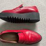 Carl Scarpa Red Wedge Loafers Image 4