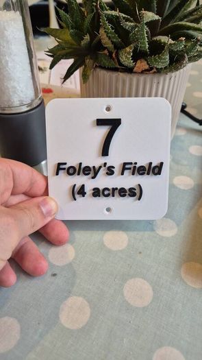 Paddock Numbers & Custom Field Name Signs