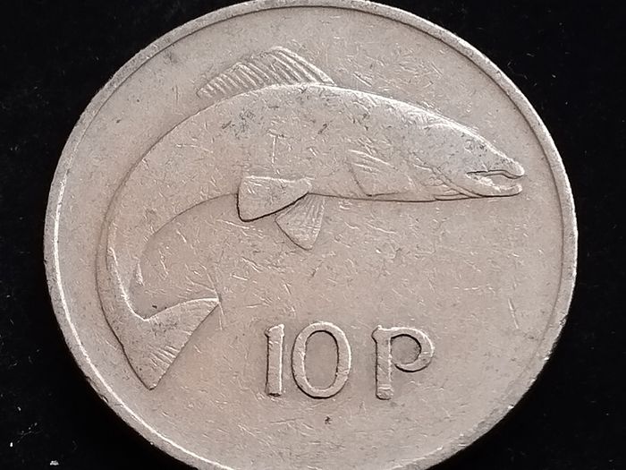 Ireland - 1976 - 10 Pence - ERROR - Salmon - KM.23 - [290]